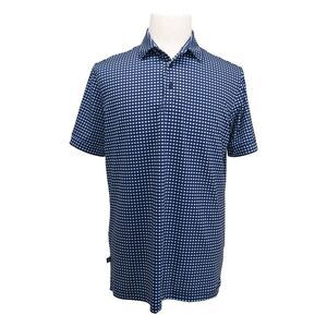 Mizzen+Main Performance Polo Size M Trim Fit – Blue Micro-Dot Tech Shirt